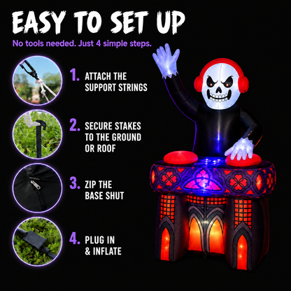 Bluetooth DJ Skeleton Inflatable