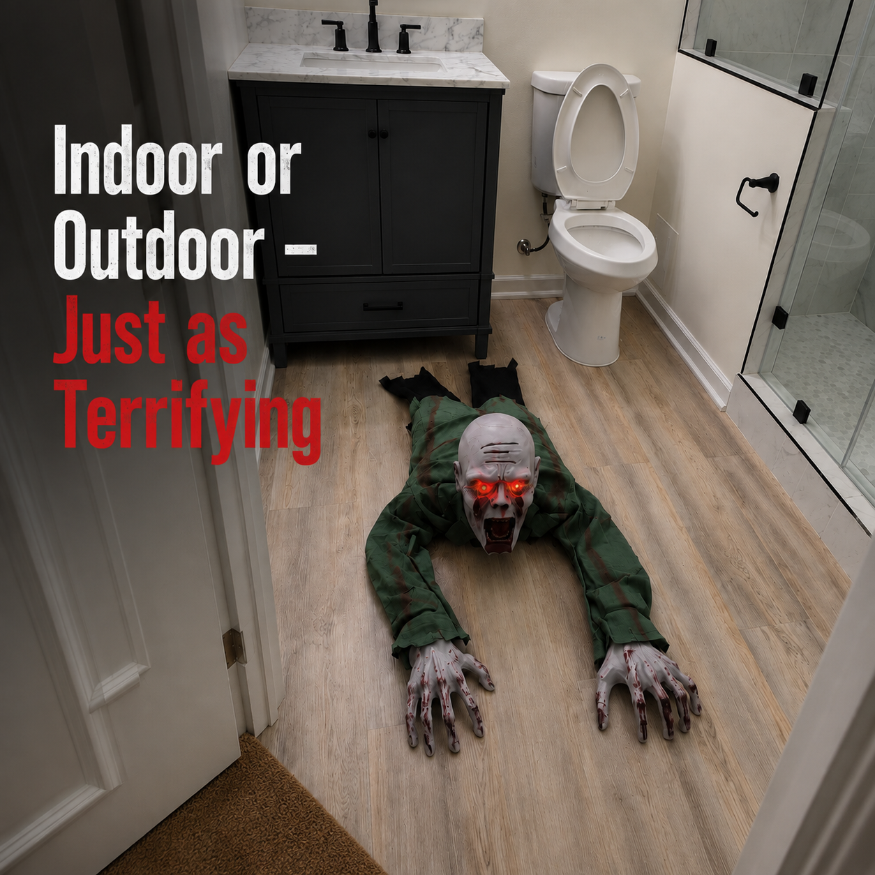 Crawling zombie Halloween prop